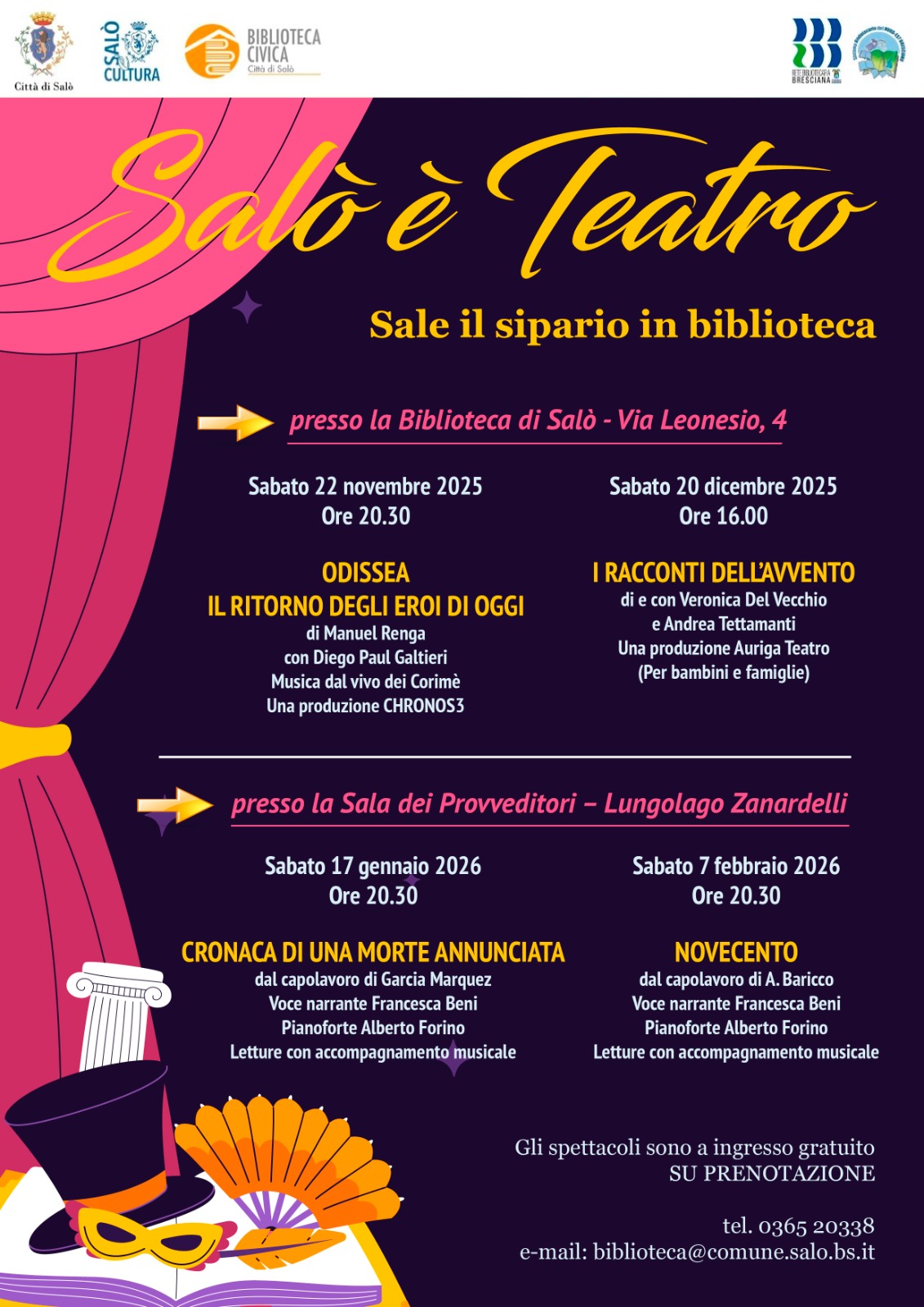 Sal  Teatro. Sale il sipario in Biblioteca