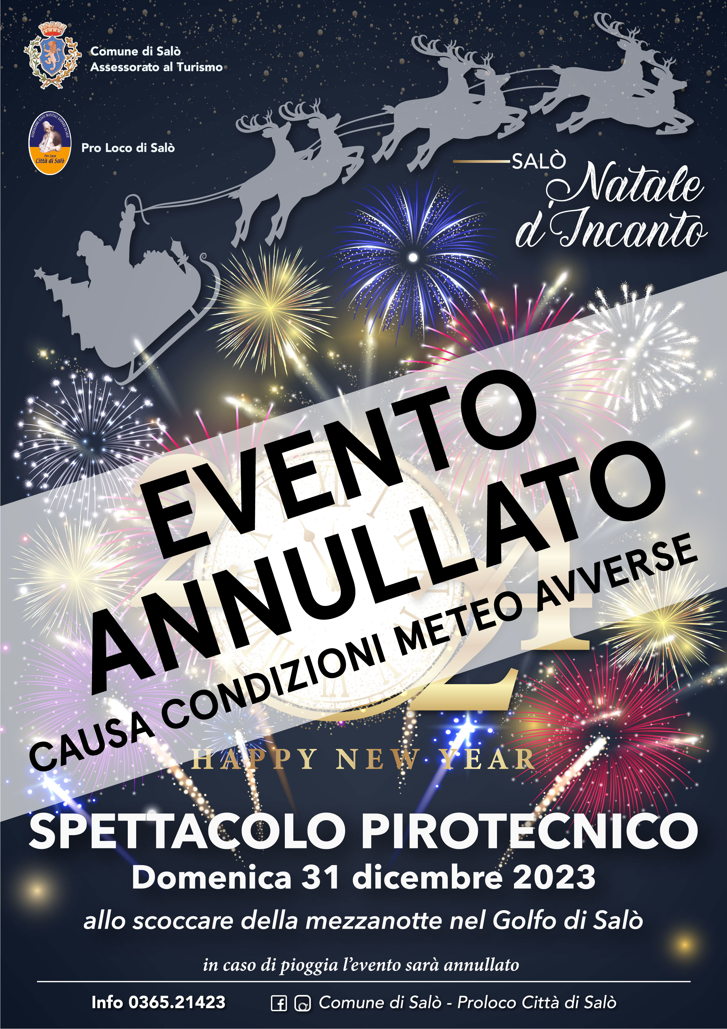 Immagine di copertina per annullato evento - SPETTACOLO PIROTECNICO 